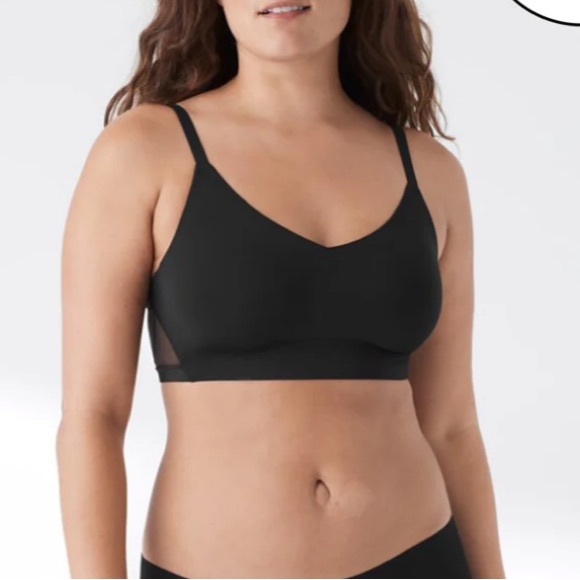 Tru & Co True Body Lift Mesh Triangle Bra in Black - Picture 2 of 14